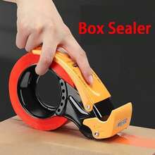 Máy dán băng keo trong suốt bằng kim loại chịu lực, rộng 6cm, cầm tay, có chức năng niêm phong bao bì, máy cắt bao bì nhanh. - Súng bắn keo màu vàng - Xem 6