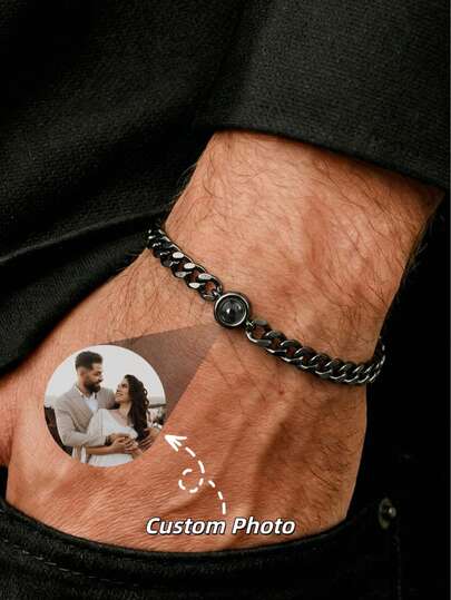 1 chiếc vòng tay Cuban Link chiếu hình tùy chỉnh, vòng tay đôi Cuban Link dày bằng thép không gỉ, vòng tay Cuban Link 7MM có thể tùy chỉnh ảnh, vòng tay chiếu ảnh thời trang dành cho nam, vòng tay ảnh tùy chỉnh unisex, quà tặng Ngày của Cha, trang sức ảnh tùy chỉnh, vòng tay chiếu ảnh tùy chỉnh cho bạn trai/bạn gái, vòng tay chiếu ảnh màu tùy chỉnh cho nam, quà tặng cho bạn trai/bạn gái, quà cho cha