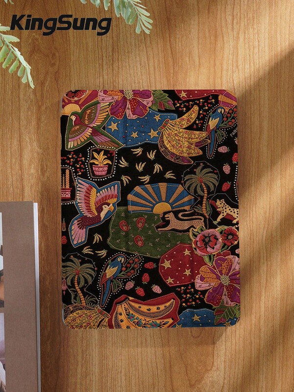 Kingsung Tropical Rainforest Pattern Tablet Protective Case, Compatible With IPad 9.7/10.2/10.5/10.9/12.9/Pro 11, 10th Gen, Air 8 (M4) 2026 (11/13 Inch), Galaxy Tab S6 Lite 10.4 Inch, Kindle Paperwhite 12th Gen 2024, Kindle 11th Gen 2022, Soft Shockproof Protection, Supports Smart Stand/Auto Wake/Sleep