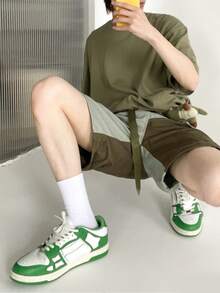 Giày thể thao nam casual mới năm 2026, giày sneaker thời trang đa năng màu xanh lá cây, giày nam. - màu xanh lá - Xem 2