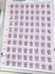 80pcs Natural Long Lashes, Subtle Natural Look For Light Makeup And Commute, C-Curl Lash Extension Without Glue - C - View 8