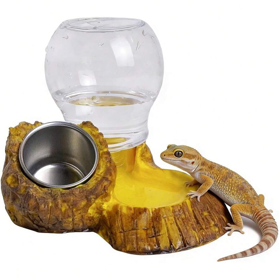 Reptile & Feeder, Escape Proof Feeding Bowl With Removable Stainless Steel Dish Mealworms