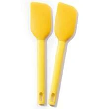 Jokipvy Bộ 2 chiếc thìa silicon làm bánh, dụng cụ vét kem bánh, dụng cụ vét bơ, thìa phết kem trang trí bánh, dụng cụ nhỏ nhà bếp làm bánh. - Xem 17