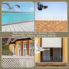 5/10 Pcs Bird Repellent Spikes With Plastic Base Durable Stainless Steel Bird Spike Easy Setup Wide Use Birds Spikes For Garden Fence Wall Windows Roof Mailbox Outside - Bird Deterrent Spikes - View 5
