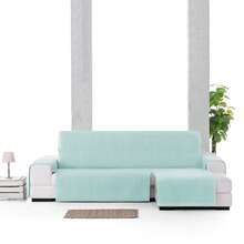Kiva Elastic Sofa Cover For Standard Right-Handed Chaise Longue – Mint Green Chaise Longue Sofa Cover With Adjustable Elastic Bands Compatible With Left Or Right Corner Sofas - Mint Rk - View 5