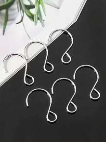 1pc Of S-Shaped Hooks, Multifunctional Metal Hooks, Personalized Pendant Wall Decoration Crystal Wind Chime Additions, Furniture Hooks, Curtain Hooks, Home Decor Hooks - Silver - View 2