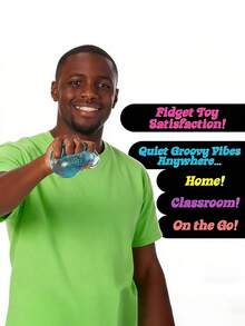 1pc Nice Multifunctional Stress Relief Cube Toy, Suitable For Office, Outdoor And Corporate Environment, Desktop Decor And Giveaways, Adult Popular Decompression Toy, Suitable For Classroom And Travel, Sensory Play - Nee Doh - View 3