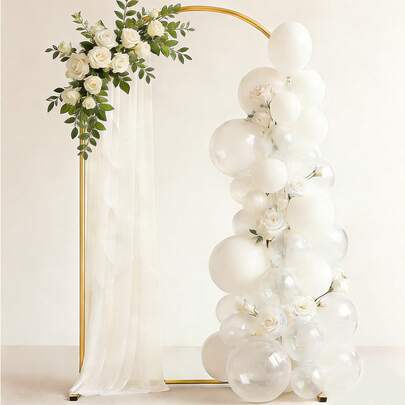 2piezas Kit Arco Globos, 1.8m/2m/2.2m Marco De Arco De Boda Grande, Arcos Metálicos Grandes Para Globos Cuadrados, Soporte Decoraciones De Puerta De Fiesta Con Telón De Fondo Rectangular, Ideal Para Fiestas De Cumpleaños, Bodas, Despedida de Soltera, Graduación