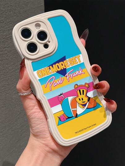  官方授权 Paul Frank 波浪纹 TPU 材质手机壳，全方位保护，带摄像头保护盖，卡通猴子、瑜伽熊和字母撞色设计，新品上市，适用于 13/14/15/16/17 Pro Max