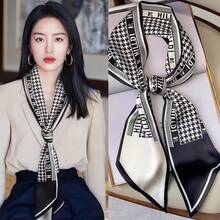 Women Bandana & Square Scarves - Four-leaf Flower Chapter: White - View 9