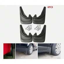 4Pcs Mudguards Mud Flaps Splash Guards For Car Suv Fender Black Abs Soft Plastic - A - View 1