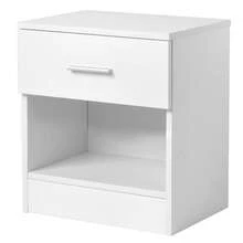 2-Tier Nightstand Bedside Cabinet End Table For Bedroom Home Office White - White - View 1