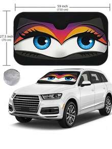 1pc Foldable Car Windshield Sun Shade, Provides Ultimate UV Protection For Car Interior, Fits For Cars, SUVs, Trucks, Automotive Accessories - Interesting Car Sunshades - View 10