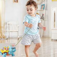 Brinquedo Tartaruga Fujão Elétrico Com Som Luz E Movimento Carangueijo Brinquedo Fujão Lançamento 2025 exclusivo - Multicolorido - Visão 8