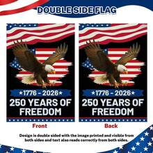 250 Year American Anniversary Flag, 250th Anniversary Usa Flag 1776-2026 Semiquincentennial Commemorative Patriotic Banner With Eagle Design 4th Of July Singel-Sided/Double-Sided Garden Flag For Outside 12x18 Inch - 樣式1 - 查看 4