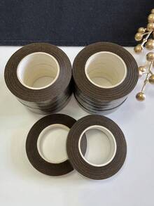 1/3 Roll Brown Floral Tape, Suitable For Bouquet Packaging, Green Paper Tape, Suitable For Artificial Flowers And Plant Stems, DIY Crafts And Decoration, Colored Floral Stem Tape, Adhesive Tape, Non-Magnetic - Brown - View 8