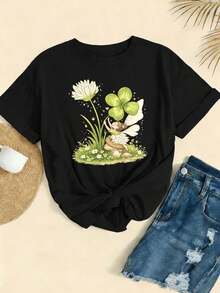 Women T-Shirts - Black - View 2