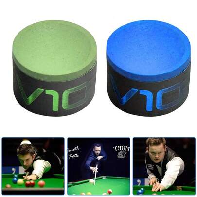 TAOM V10 Chalk - Professional Cue Chalk, Premium Billiards Accessory For Snooker & Pool, Superior Grip, Low Dust, Long-Lasting For All Cue Tips
