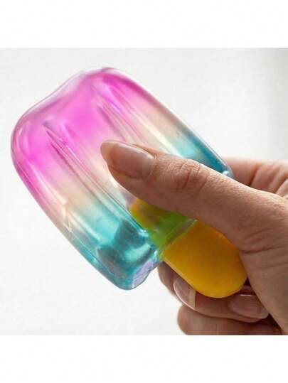 Mini Jelly Farbverlauf Eis Quietschspielzeug, Eis & Eis am Stiel Quetsch Stressabbau Fidget Spielzeug Stressabbau Büro Kreativdekorationen perfektes Geschenk Überraschung für Freunde und Klassenkameraden