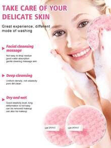 51PCS Makeup Tools Set Including:25PCS Makeup Brush Set+5PCS Makeup Sponges+5PCS Mini Makeup Sponges+5PCS Triangle Powder Puffs+5PCS Mini Air Cushion Powder Puffs+1pc Hairband+2PCS Hand Bowl Strap+1pc Makeup Brush Cleaning Tools+2PCS Facial Cleansing Sponges - Pink - View 6