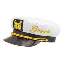 1顶欧美风新娘海军蓝帽，带面纱设计的遮阳帽，绣有“新娘”字样，婚礼拍照道具 - 彩色 - 查看 10