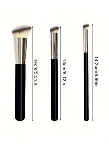 Bộ 3 cọ trang điểm chuyên nghiệp cho kem nền và che khuyết điểm, giúp tán đều và mịn lớp trang điểm dạng lỏng và kem. - Nhiều màu - Xem 10