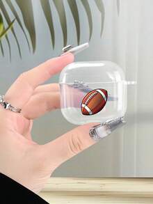 1 chiếc ốp tai nghe in 2D họa tiết bóng bầu dục Mỹ, thời trang, đa năng, cá tính, phong cách bí ẩn sáng tạo, thích hợp làm quà tặng cho bạn gái, bạn thân, vợ, người yêu, dì, sếp, chị gái, bạn cùng lớp, giáo viên, quà sinh nhật/ngày lễ, trong suốt, mềm mại, bảo vệ toàn diện, chống bụi và chống nước, tương thích với 2/3/4/PRO/PRO2/PRO3 - Trong sáng - Xem 6