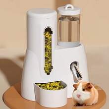 2-In-1 Automatic Hamster Water & Food Dispenser, Small Pet Self-Feeding & Drinking Station, Battery-Free - View 8