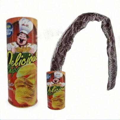 [Popular Choice] Prank Toy Potato Chip Surprise Snake Can - Realistic Potato Chip Can With Snake Design - Prank, Novelty Party Decor, Birthday Surprise, Valentine's Day Joke Gift, Perfect For Scaring And Pranking, Halloween, April Fool's Day, Christmas Gift, Party Magic Joke Gadget, Funny Prank Toy For Friends