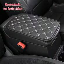 Almofada de apoio de braço para carro com estampa de pentagrama (1 Peça), disponível nas versões com e sem compartimento duplo, em Pu, ideal para guardar documentos, 30,5 cm x 20,3 cm, acessório para interior de carro. - Sem bolsos - Ver 16