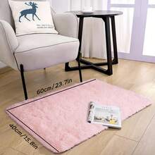 1pc Soft Modern Indoor/Outdoor Plush Carpet, Available In Pink/Grass Green/Camel, Suitable For Bedroom, Living Room, Dorm, Room Decor, Non-Slip Polyester Material, Comfortable Room Decor Rug - Multicolor - View 14
