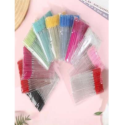 1/10/25/50 chiếc lược chải mi pha lê dùng một lần, lược chải mascara nối mi, dụng cụ trang điểm chuyên nghiệp.