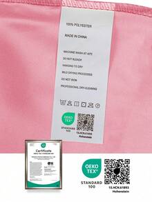 1pc Silky Satin Pillowcase, Gentle On Hair And Skin, Luxurious Soft And Breathable, No Filling, Machine Washable. Suitable For Home Bedding And Student Dormitory, Oeko-Tex Certified - Pink - View 11