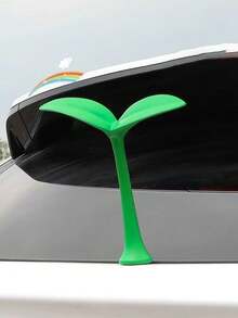 2 piezas Pegatinas decorativas 3D para coche | Cuernos de diablo y pequeño árbol | Decoración para techo | Cuernos de diablo y pequeño árbol divertidos para decoración de techo, adecuado para todos los modelos de coche | Agrega personalidad a tu coche - A - Ver 2