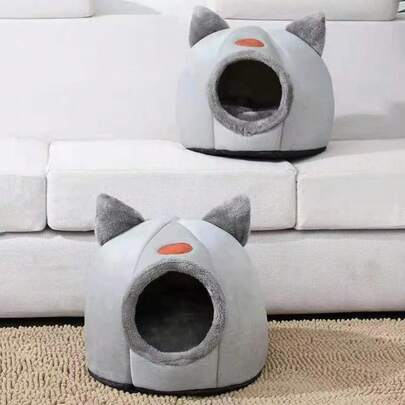 New Winter Deep Sleep Comfortable Cat Bed, Small Pad Basket For Small Dogs, Pet Tent Cozy Cave Nest Indoor Cat Bed