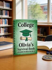 1 cuốn sổ tay lò xo đơn giản dành cho sinh viên đại học – Quà tặng tốt nghiệp cá nhân hóa, Sổ nhật ký tùy chỉnh tên/văn bản, Vật kỷ niệm thiết thực cho sinh viên, Quà tốt nghiệp trung học/đại học, Quà tựu trường - Nhiều màu - Xem 6