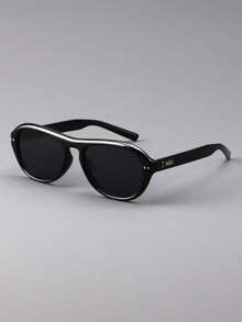 1 Pair Men's Single Bridge Round Rivet Retro Versatile Street Style Fashion Fashion Glasses - Multicolor - View 3