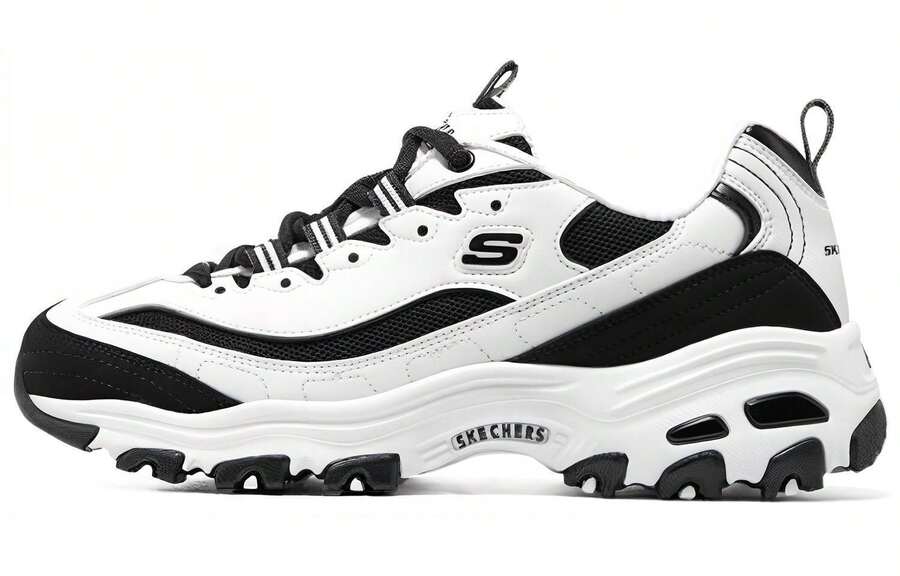 Skechers Dlites 1.0 'White Black' - 白黑 - 查看 1