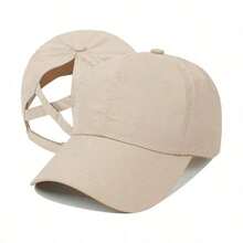 1pc Quick Drying Ponytail Baseball Cap, Sun Protection Cap, Women's Sports Cap, Camping Cap, Hiking Cap - White - View 10
