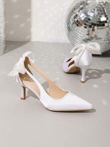 领结，西部风格婚礼丝带扣，办公配饰 - 白色 - 查看 6