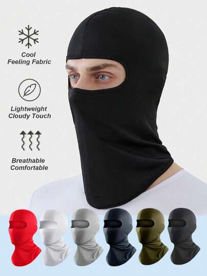1pc Unisex Size Ice Silk Breathable UV Protection 3D Ergonomic Design Face Mask, Cooling Moisture-Wicking, Windproof Dustproof Sun Protection Neck Gaiter, Lightweight Elastic Outdoor Headwear For Cycling, Running, Hiking, Fishing, Camping, Travel, Beach, Suitable For Summer Sports