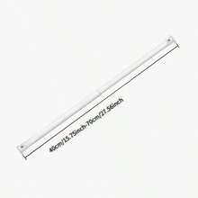 Thanh treo quần áo bằng thép không gỉ có thể điều chỉnh từ 15,75-74,8 inch, thanh treo rèm tắm, thanh treo rèm cửa, thanh treo rèm không cần khoan, thanh treo rèm phòng tắm, rèm phòng ngủ, rèm nhà bếp, thanh treo quần áo có thể kéo dài, chắc chắn và bền bỉ để treo quần áo, rèm tắm, thanh treo dạng ống lồng, thanh treo quần áo - Bạc - Xem 19