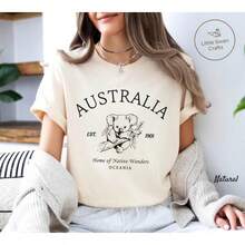 Australia Shirt, Koala T-Shirt, Unisex, Women's Tops, Tops For Women, Women Clothes, Clothes, Festival Outfits - White - View 5