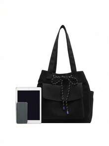 Versatile Casual Large Capacity Tote Bag For Women - Black - View 7