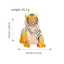 Fashionable New Acetate Animal Tiger, Kangaroo, Dinosaur, Leopard Hair Clips, Creative Niche Design Claw Ponytail Clips, Beautiful Gift,Summer,Holiday,Travel Summer Hair Accessories Beach Claw Clips Vacay Hair Claws,Festival,Birthday - Multicolor - View 5