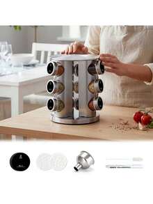 12-piece Round Spice Rack Set