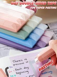 4 Stück Set tragbarer Punktkleber-Stift mit Kappe, löschbarer und einfach zu benutzender Klebstoff für Kinder, Studenten, Büro, Schule & DIY Basteleien, tragbarer Punktkleber-Stift mit Kappe, kann für das Kleben und Basteln von Halloween, Weihnachts-, Geburtstags- und Hochzeitsjahrestags-Karten verwendet werden - Verschiedenfarbig - Übersicht 3