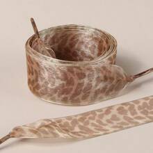New Leopard Print Shoelaces, 2.5cm Wide, Leopard Pattern Satin Lace Shoelaces, Flat Wide Sheer Ribbon - View 13