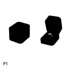 1 pieza Caja de collar de terciopelo, Caja de colgante, Caja de anillo de terciopelo, Caja de aretes, Caja de pulsera, Adecuado para el empaquetado de joyas - Multicolor - Ver 4