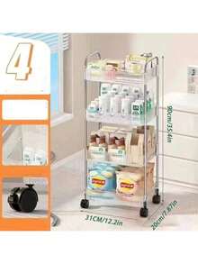 1 pieza Organizador de tocador de 2/3 niveles, caja de almacenamiento transparente para artículos varios de escritorio, soporte de exhibición, bandeja de almacenamiento para perfumes, cuidado de la piel y cosméticos - transparente - Ver 12